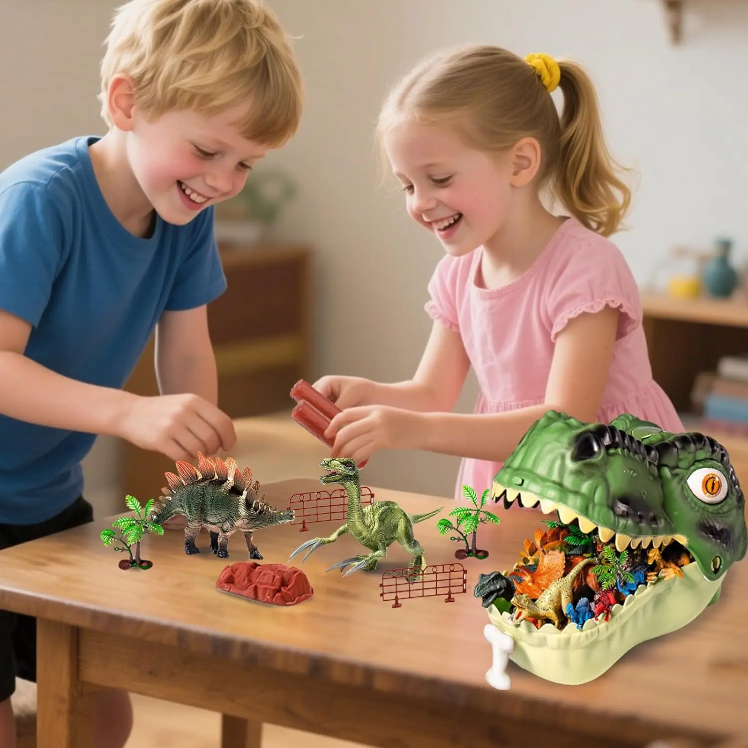 

Dinosaur Figure Set Toys,Jurassic Dinosaur Feast,Realistic Dinosaur World Toys,Natural science educational toys for children