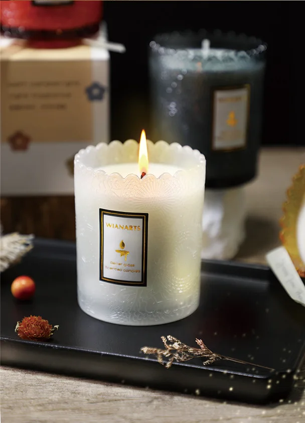 French scented candle gift box, premium relief essential oil, smokeless low temperature candle