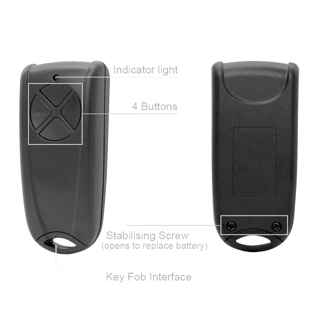 ECOSTAR RSC2-433 RSE2-433 차고 문 오프너 Liftronic 500 700 800 수신기 용 433.92mhz 원격 제어 송신기