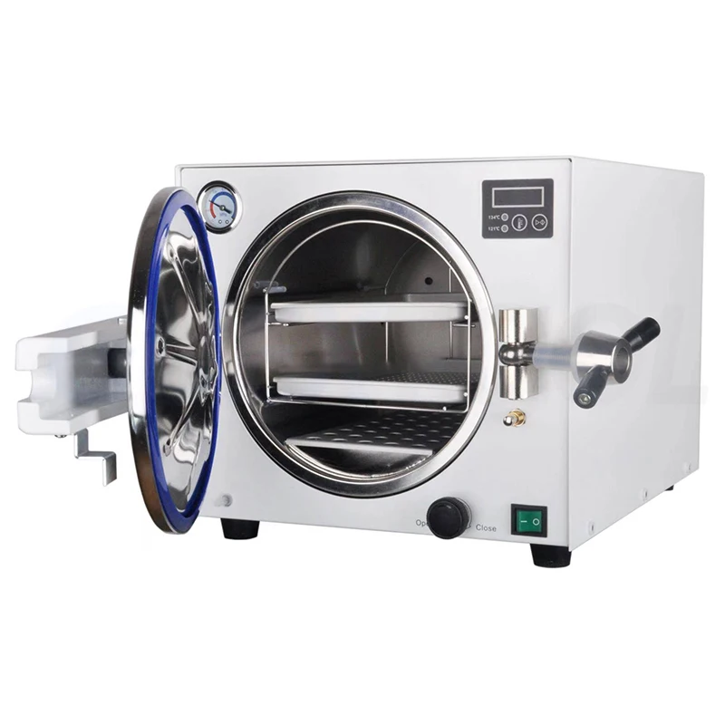 18L Dental Autoclave Vertical Sterilizer Dental Disinfection Cabinet High Temperature and High Pressure Surgical Instruments