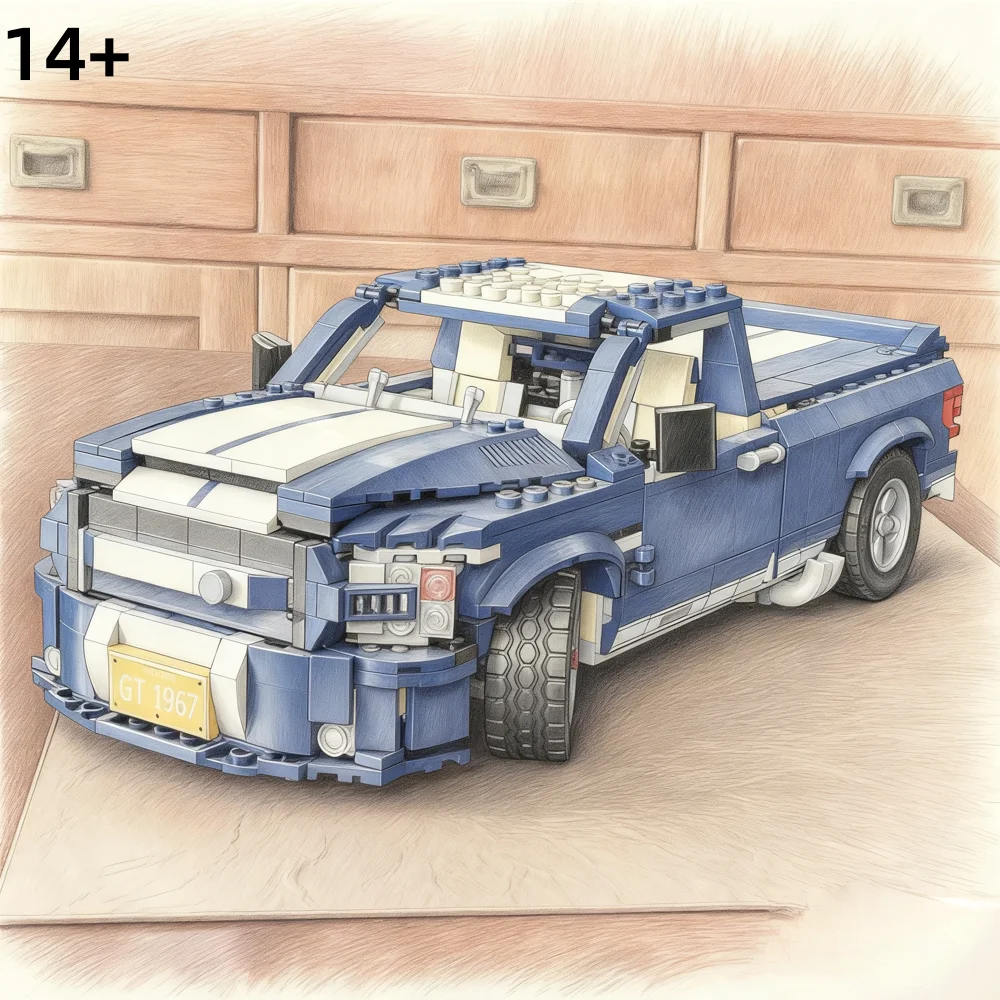 2026 جديد شاحنة صغيرة F-150 سوبر الأفعى نموذج بنة تجميعها الطوب لعب الأولاد الاطفال هدايا عيد الميلاد عيد الميلاد #1