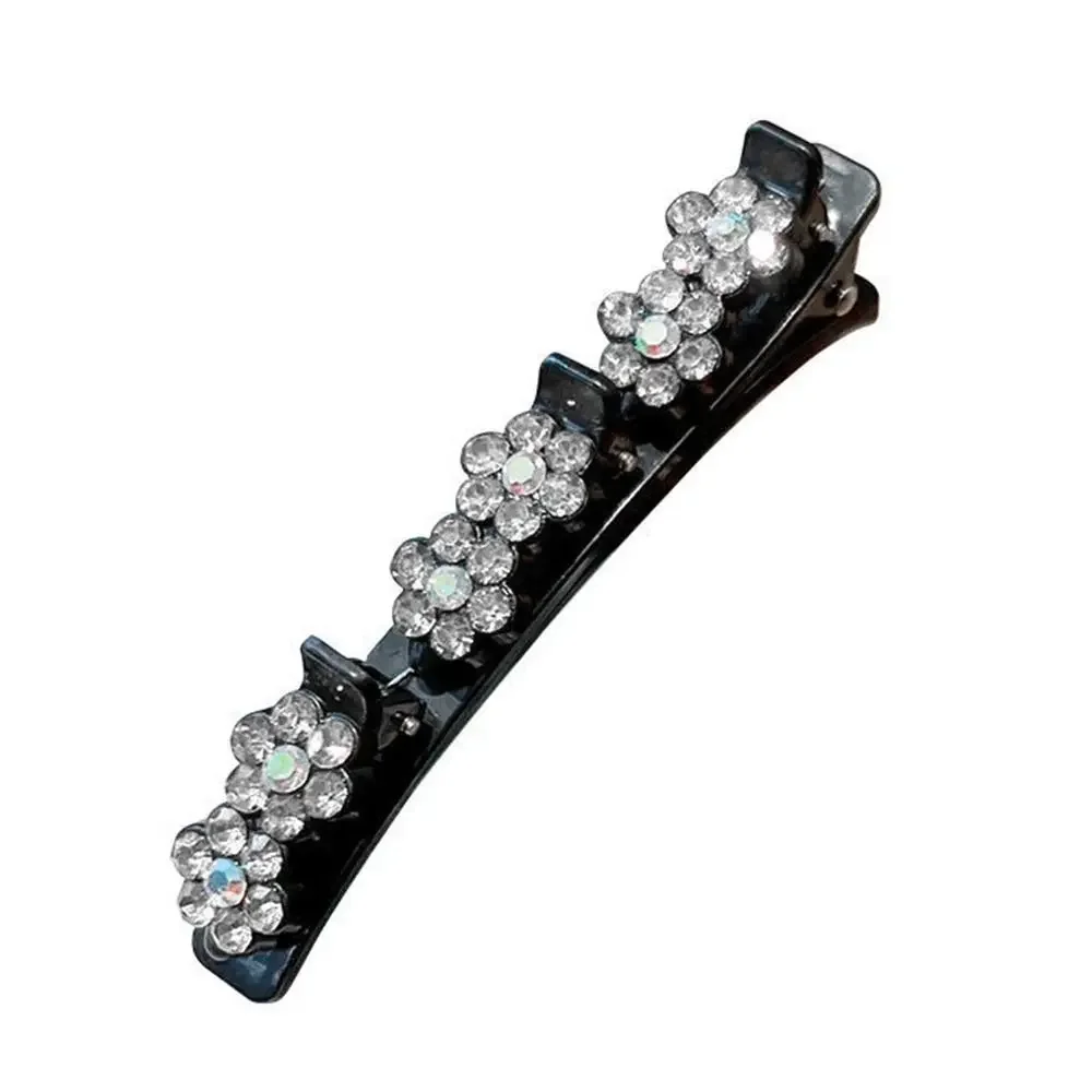 مقاطع الانفجارات المشابك الجانبية زهرة مشبك شعر مقاطع الشعر المضفر دبوس الشعر منقار البط كليب حجر الراين مقاطع الشعر زهرة مشبك شعر #4