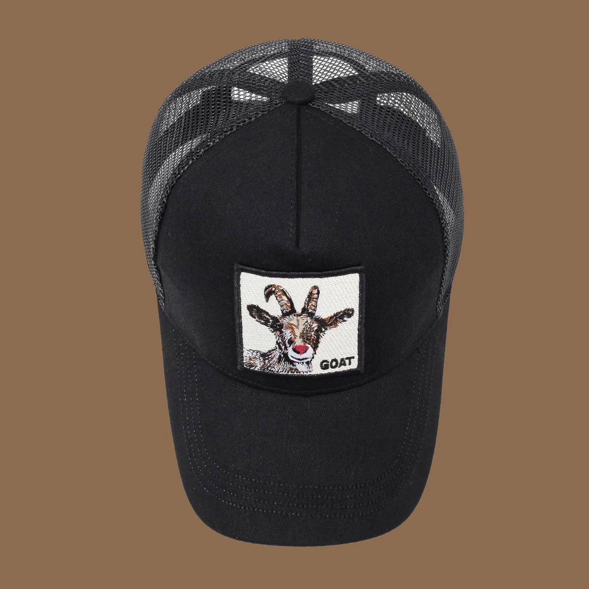 قبعة سائق الشاحنة للجنسين مع تطريز الماعز وزخرفة - مثالية للارتداء اليومي غير الرسمي والرياضة والسفر #6