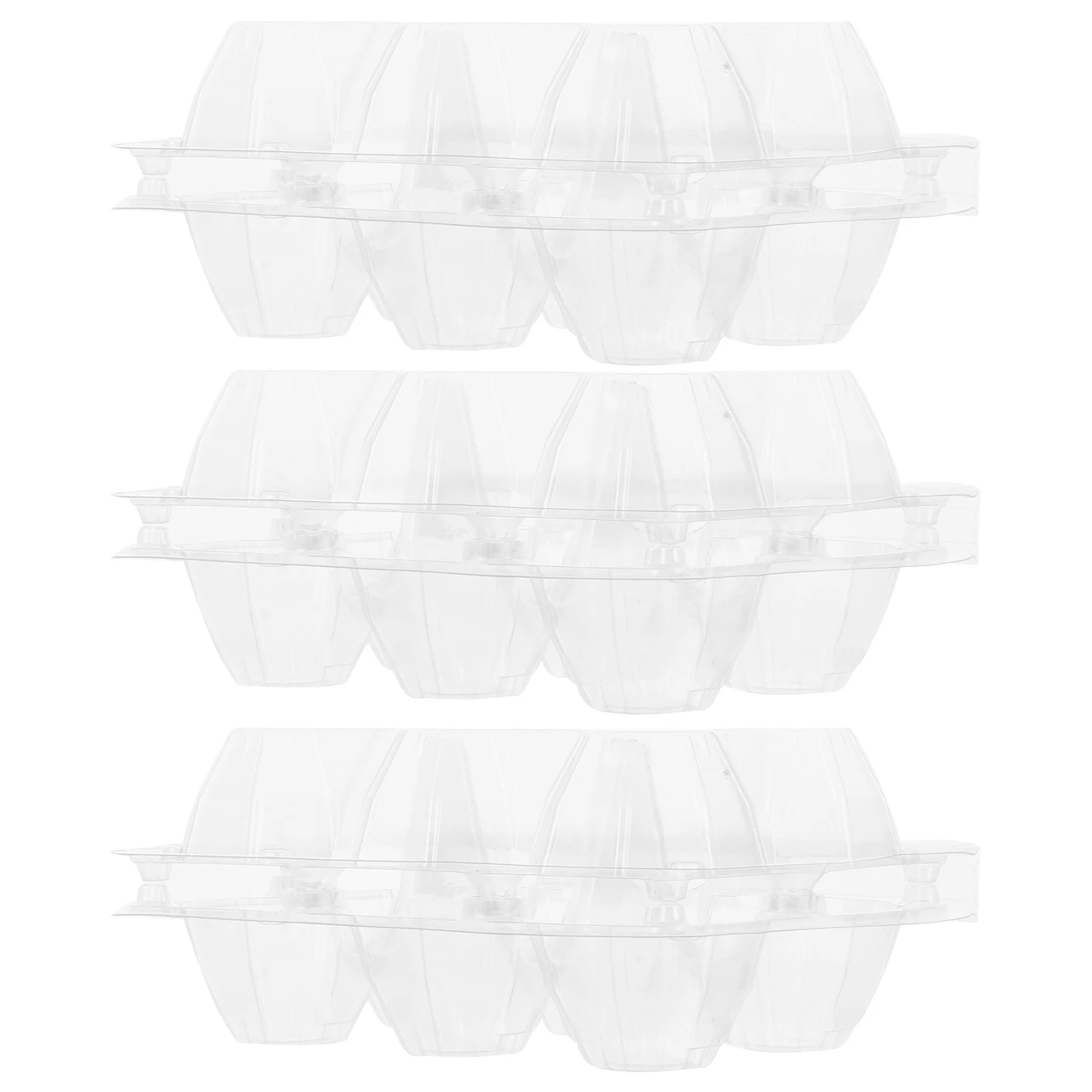 

20pcs Egg Storage Box Thick Plastic Transparent Durable Non Sealed Breathable Fresh Household Refrigerator Travel Egg Case