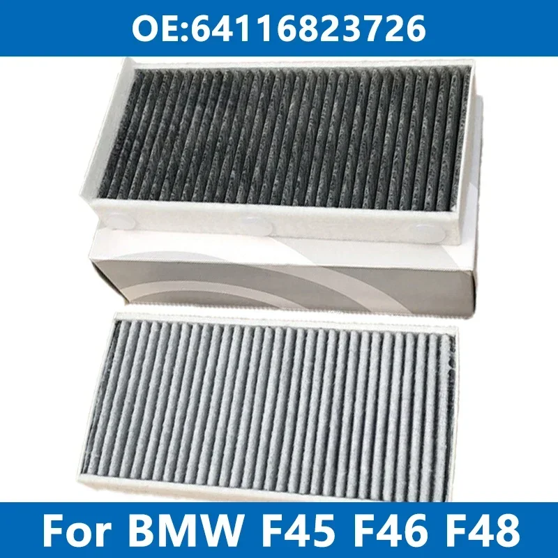 2Pcs Cabin Filter Car Air Conditioner 64316823717 For BMW Mini F54~F60 F40 F45 F44 F46 F48 F39 Tourer 116d 118i 220d 225 X1 X2