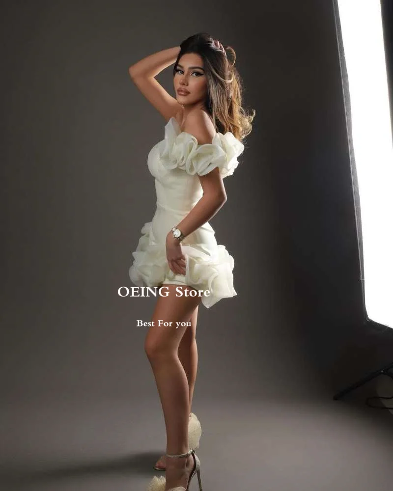 Gaun pesta Prom pendek seksi tanpa bahu gaun koktail Formal malam Mini 2023 Robe De Mariage 2023 desain baru