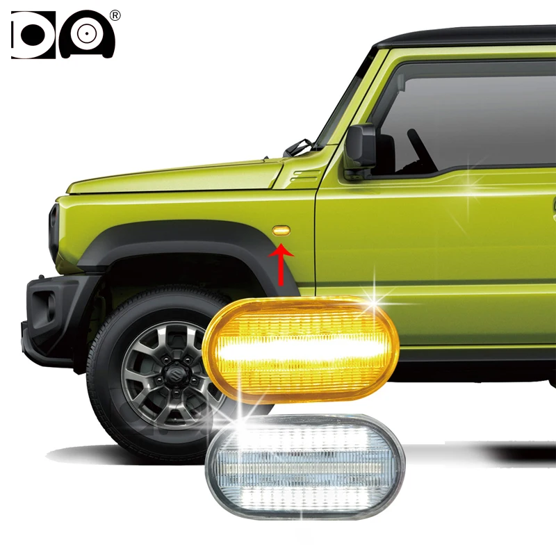 2 pcs Car Led Dynamic Turn Signal Side Marker Light Running Light for Suzuki JIMNY JB64 JB74 2019 2020 2021 2022 2023