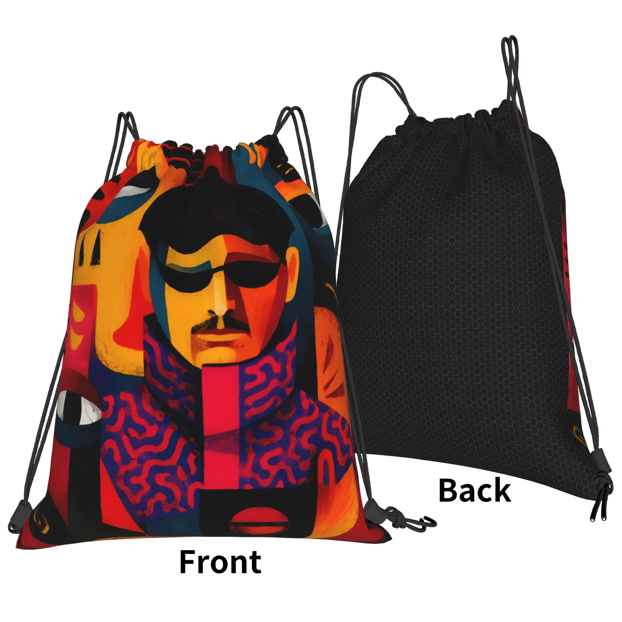 Oliver tree Drawstring Bag  Fashion Lightweight Sackpack String Bags Men Football Gym Backpack