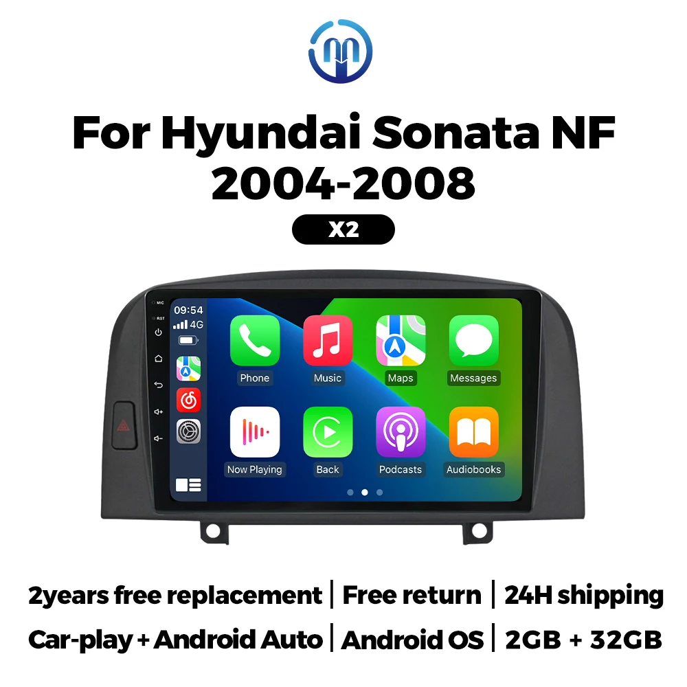 Navifly Car Radio Multimedia Video Player For Hyundai Sonata NF 2004-2008 Wireless CarPlay Android Auto GPS FM RDS Car Head Unit