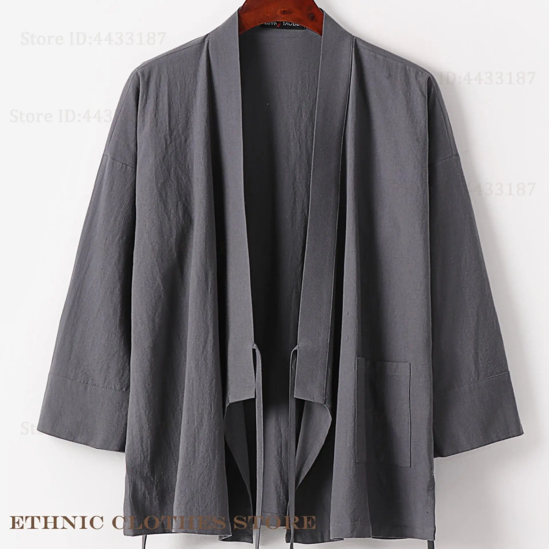 Large Size 3XL-9XL Japanese Kimono Cardigan Yukata Men Cotton Linen Jacket Open Front Casual Summer Shirt Coat Harajuku Outwear