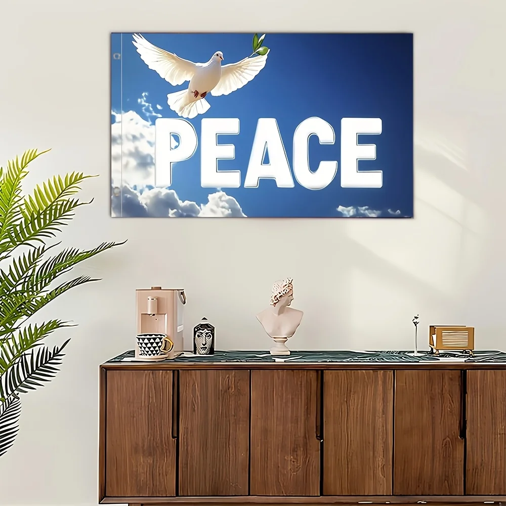 1pc Elegant Peace Dove Flag with 