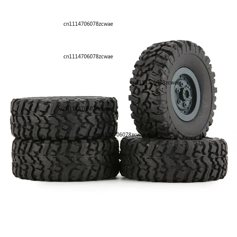 ZOCI-4Pcs Rubber Wheel Rim Tire Tyre for RC 1/16 Climbing Crawler Car WPL B-1/B-24/C-14/C-24/B-16 Truck Model Spare Parts