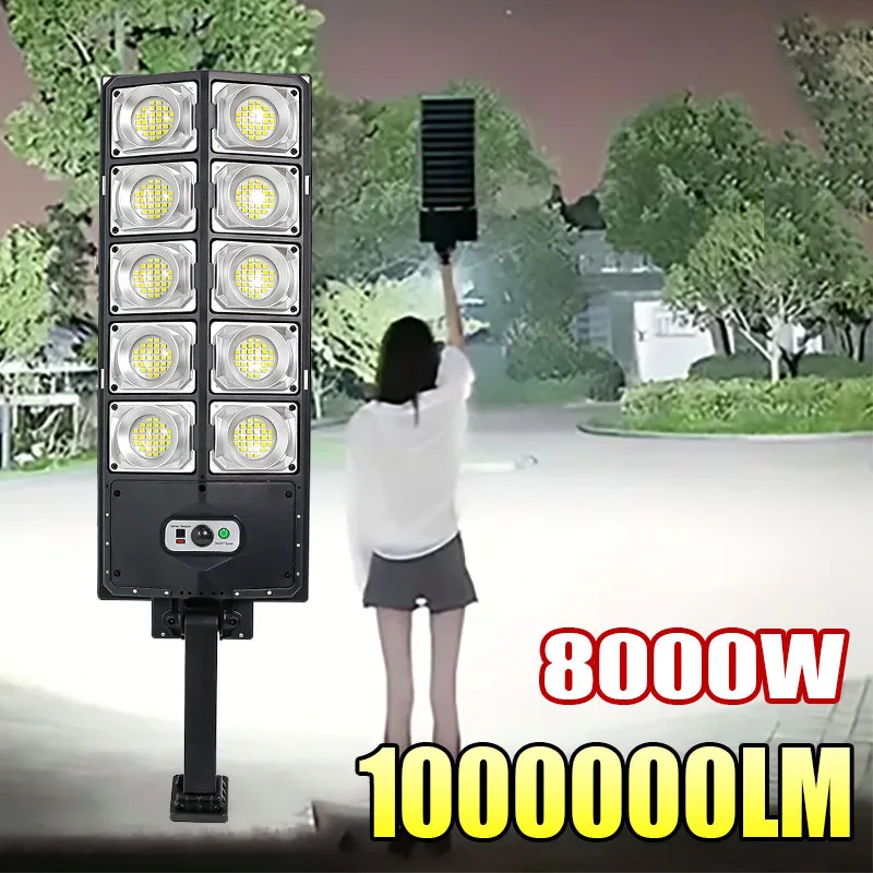 

100000LM Solar Led Light Outdoor Powerful Outdoor Solar Lamp Motion Sensor 15000mAh/8000mAh/2400mAh Solar Street Wall Lamp