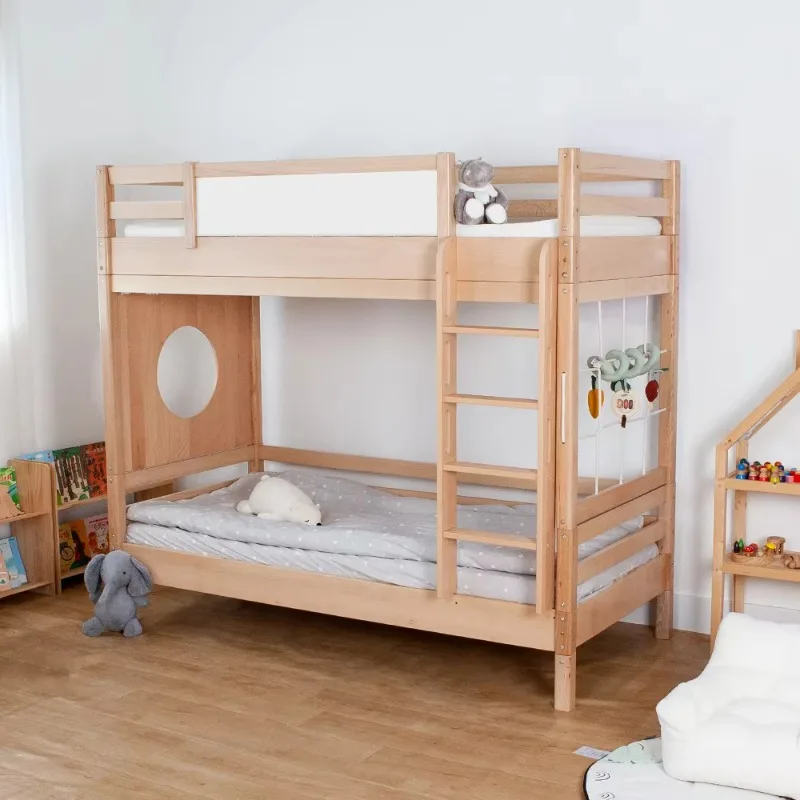 Latest Design Bedroom Furniture Wooden Children's Bed with Obstacles Toddler Montessori Floor Bed Crib Design Children's Bed