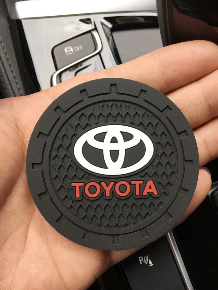1/2 قطعة كوستر تصفيف السيارة عدم الانزلاق وسادة حامل أكواب الماء حصيرة لتويوتا كورولا يارس Rav4 أفينسيس أوريس كامري سيكويا C-hr 86
