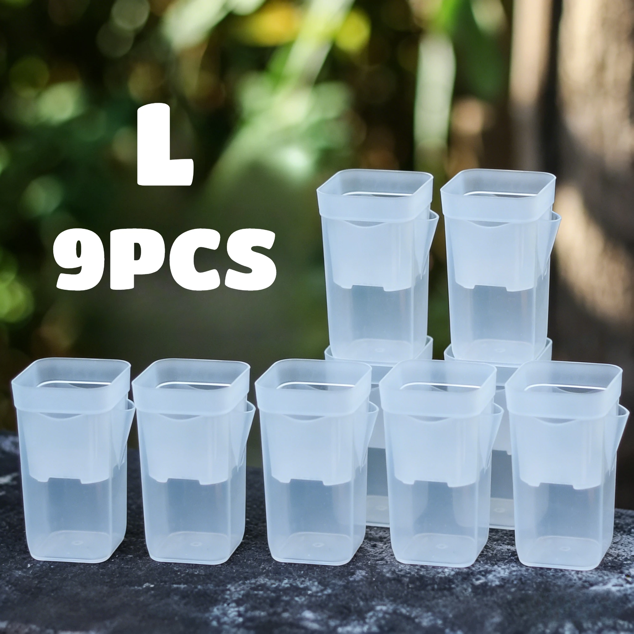 15 stuks zelfwaterende plantenpotten, mini zaailingenpotten, bloempotten, doorschijnende plastic plantenbakken, plantenvermeerderingspot met reservoir