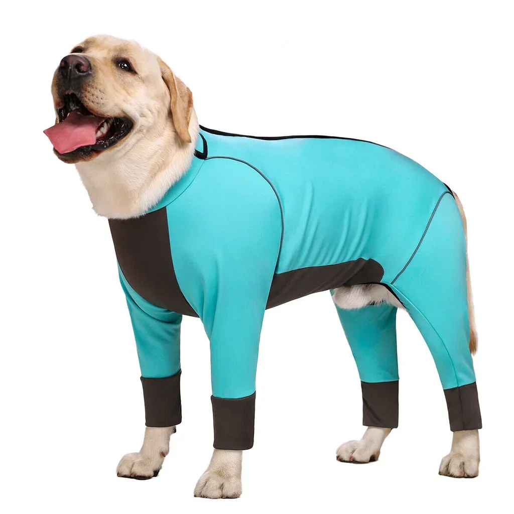 

Waterproof Jumpsuit Overalls Medium Large Dog 4 Legs Plain Pajamas Coat Bodysuit