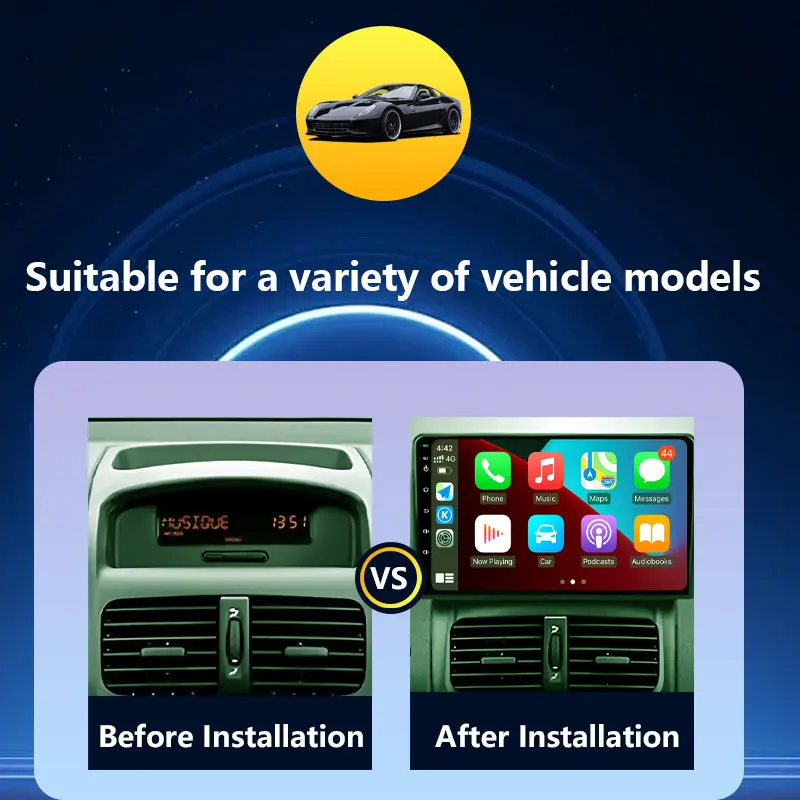 Wireless CarPlay for Renault Clio 2 BB CB 2001 - 2012 GPS Navigation Car Radio Video Audio Multimedia Player BT DSP Stereo WiFi