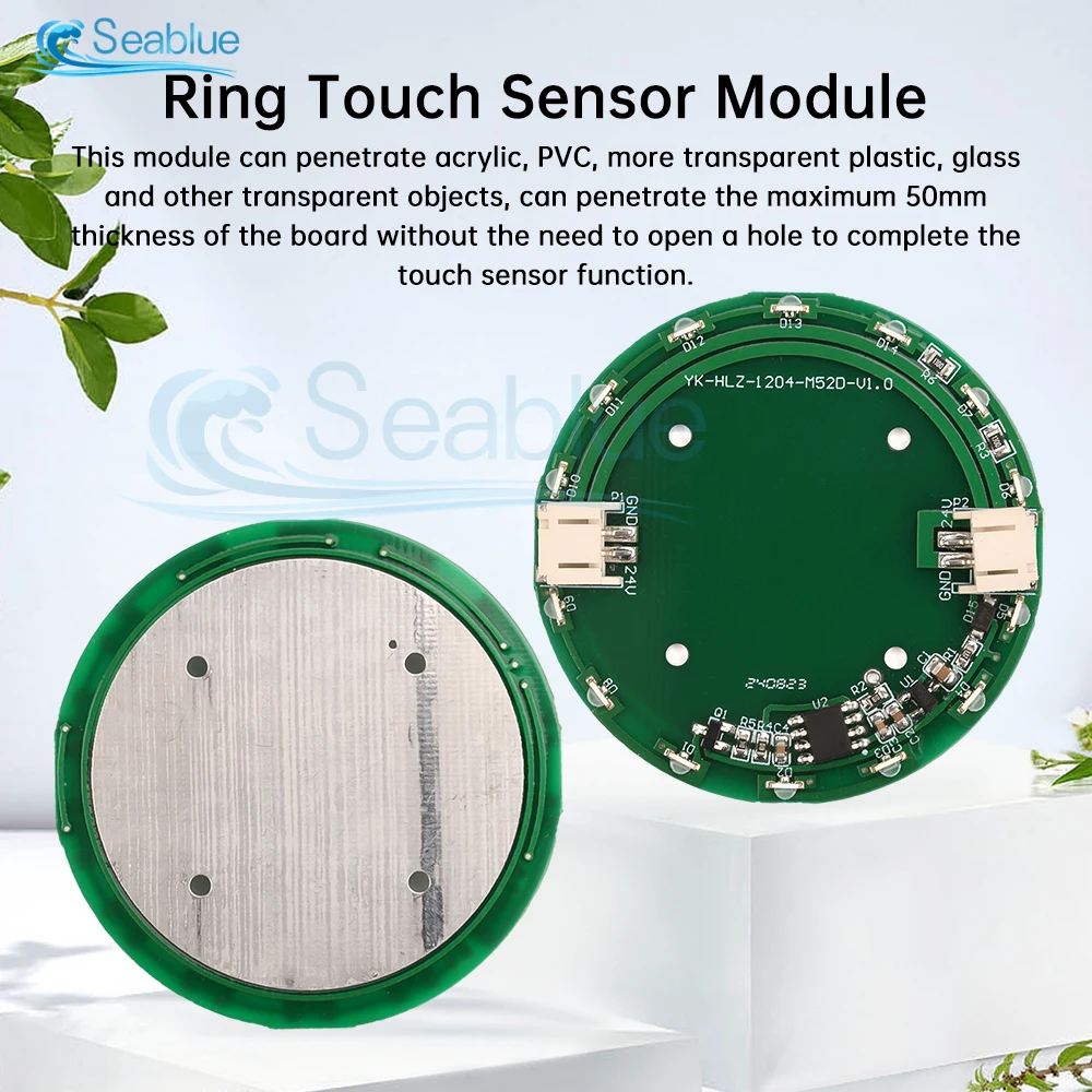 DC 24V 5A River Light Module Circular Blue Luminous Table River Table Module Driver Module DIY Touch Sensor Switch