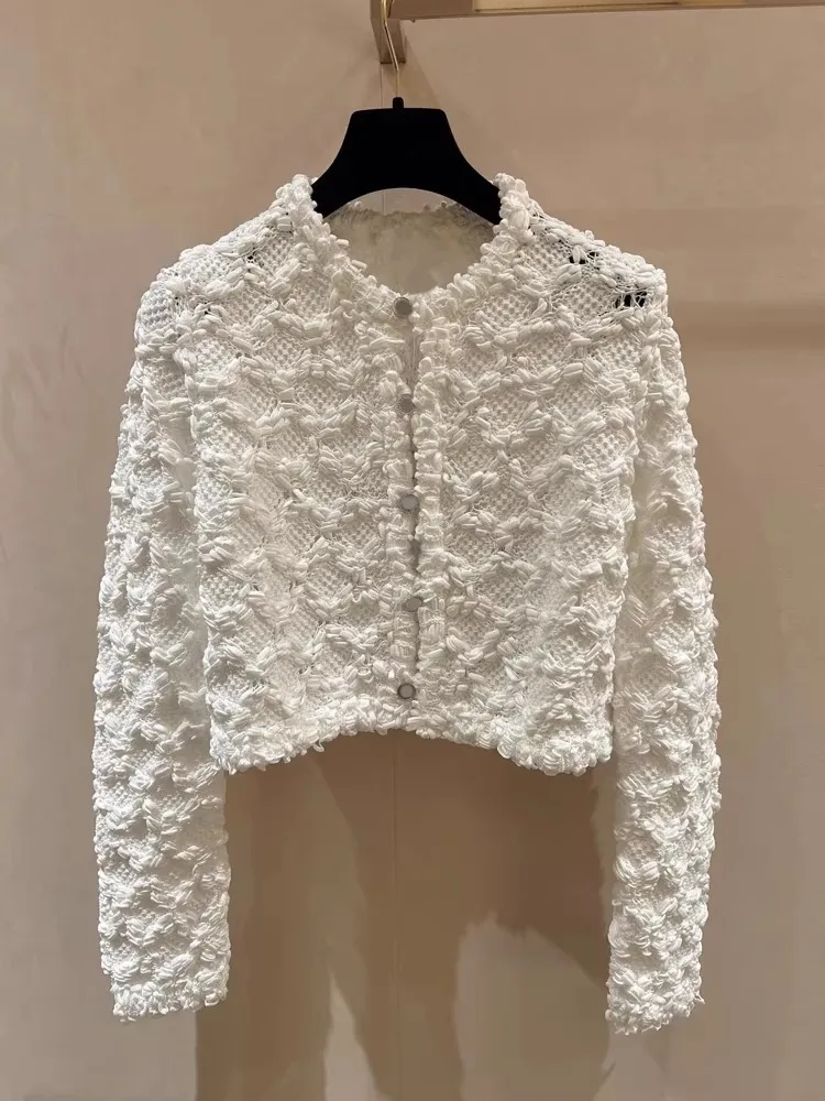 

Вязаный кардиган Ele: Новинка Весны 2026 – Женский модный топ с высоким контрастом, уникальная и очень красивая верхняя одежда