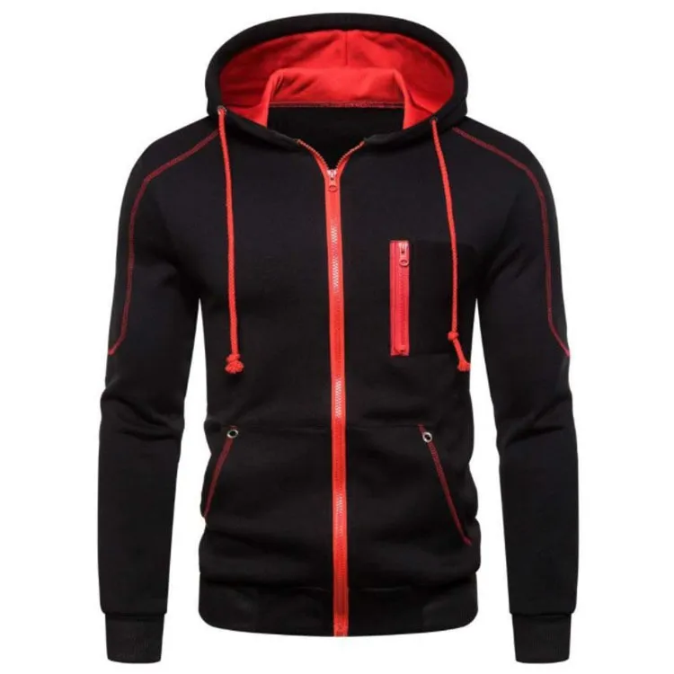 

New American Style Full Zipper Tactical Pocket Top Daily Outdoor Sports Hoodie Fashionable Hooded Versatile Hoodie Jacket