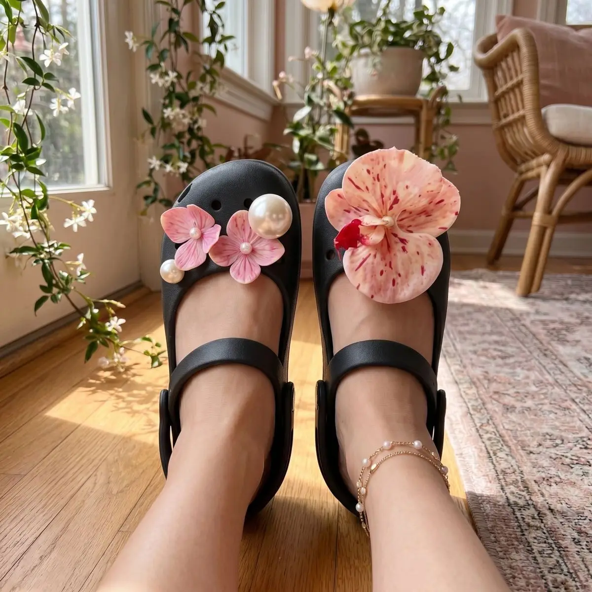 2026 Sommer Neue Damen Niedliche Ballett-Lochschuhe Retro EVA Outdoor Mary Jane Schuhe Rutschfeste Outdoor-Strandsandalen – Detail 20