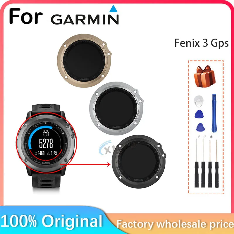 

New For Garmin Fenix 3 Gps Smart Watch LCD Screen With Frame Watch Glass Replacement Repair Parts For Garmin Fenix 3 Only LCD