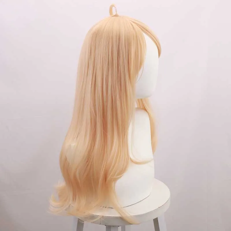 새로운 Danganronpa V3 Akane Owari 코스프레 가발 노란색 사이드 앞머리 애니메이션 가발 고온 실크 로즈 내부 네트워크