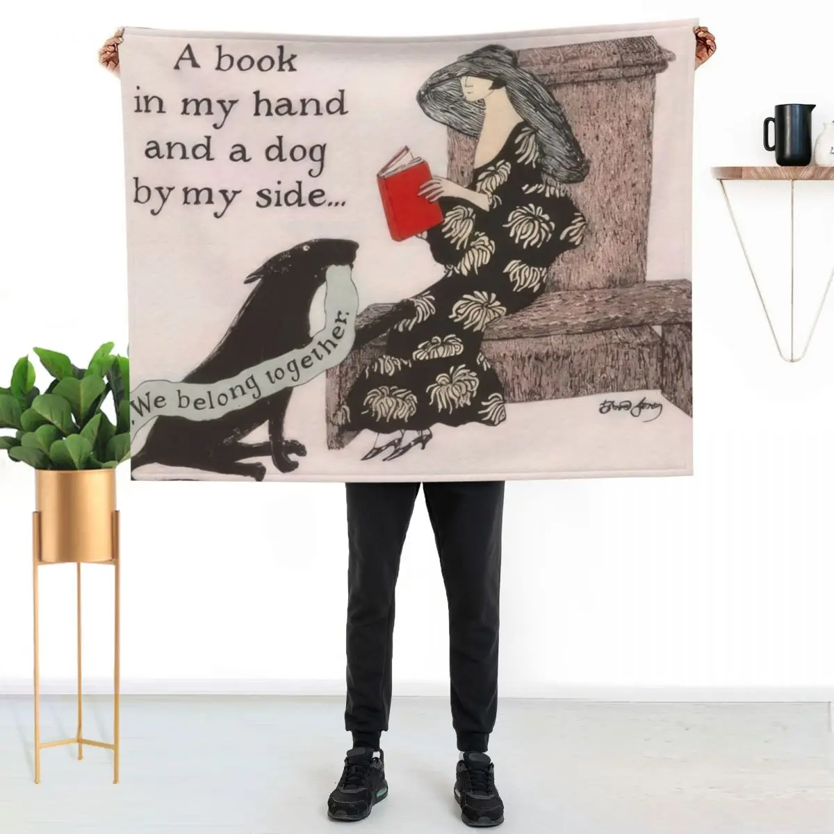 Edward Gorey Throw Blanket Travel Size Cozy Blanket for Plane Train