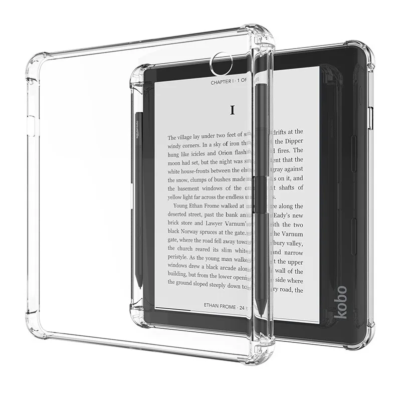 Transparent TPU Soft Back Cover Protective Shell Funda Shockproof Case for Kobo Elipsa/Elipsa 2E/10.3inch With Pen Slot Case
