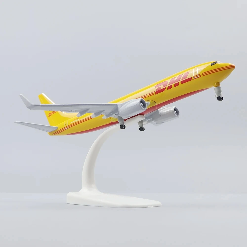 20cm 1:400 Scale Metal Airplane Model  DHL B737 Airlines Metal Aircraft Replica Alloy Material Aviation Mold Gift Series