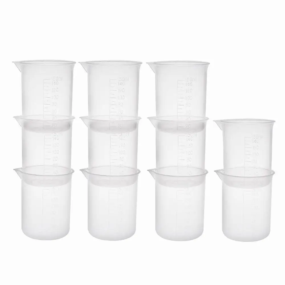 Transparent Scale Plastic Measuring Cup V Shape Mouth Laboratory Beakers Milk Tea Store Measuring Cup Volumetric Beaker Kitchen