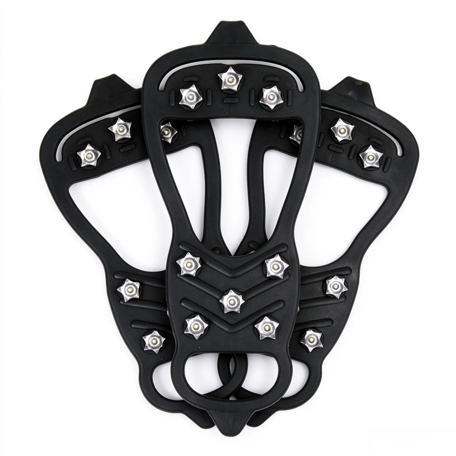 8-Spike Ice Crampons 2Pack 4Pack TPE Rubber Snow Gripper for Shoes Winter Ice Walking Safety