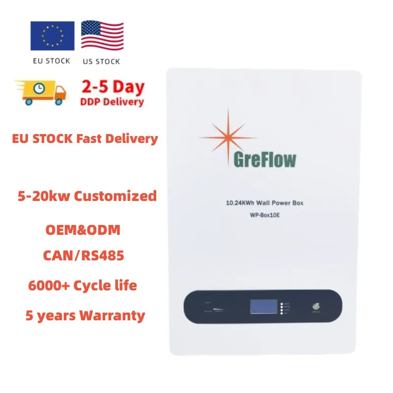 Fast Delivery EU Warehouse Power Wall 5Kw 10Kw LiFePo4 Battery 48v 100ah 200ah Energy Storage Batterie Akku For Solar System