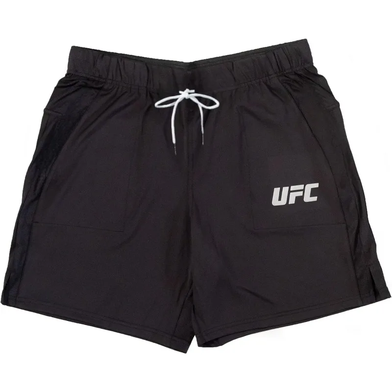 

UFC Men's Stretch Waist Shorts, Stretchable Polyester Fiber, Fashionable Fighting Speed Drying Shorts