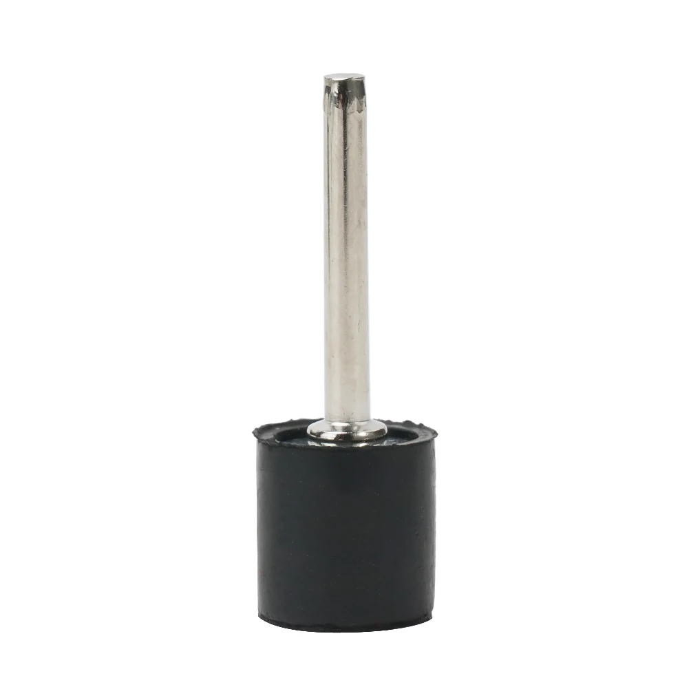 5 pezzi mandrini abrasivi a forma di utensili rotanti mandrini con gambo in gomma argento 0.39 pollici 12.7mm 6.35mm utensili abrasivi neri