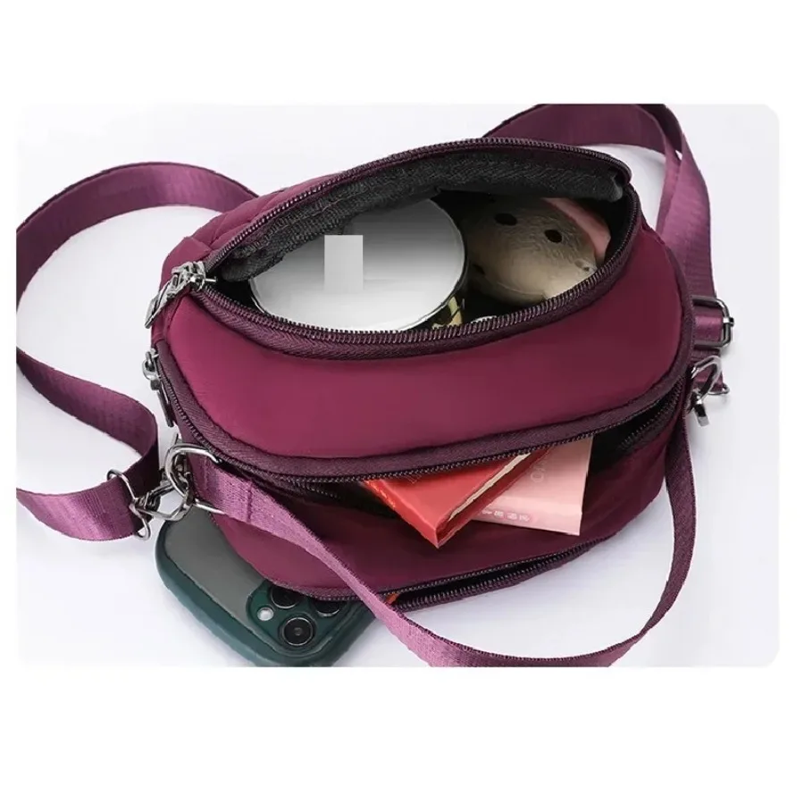 Borsa per cellulare casual di nuova moda in tessuto Oxford da donna mini piccola borsa a doppio uso borse a tracolla a tracolla portatili multifunzionali