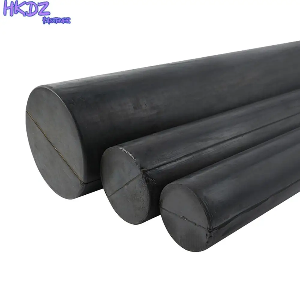 Dia 21/25/30/35/40mm Highly Elastic NBR Oil Resistant Bars Length 500mm Black Natural Rubber Bar Cylindrical Solid Round Rods