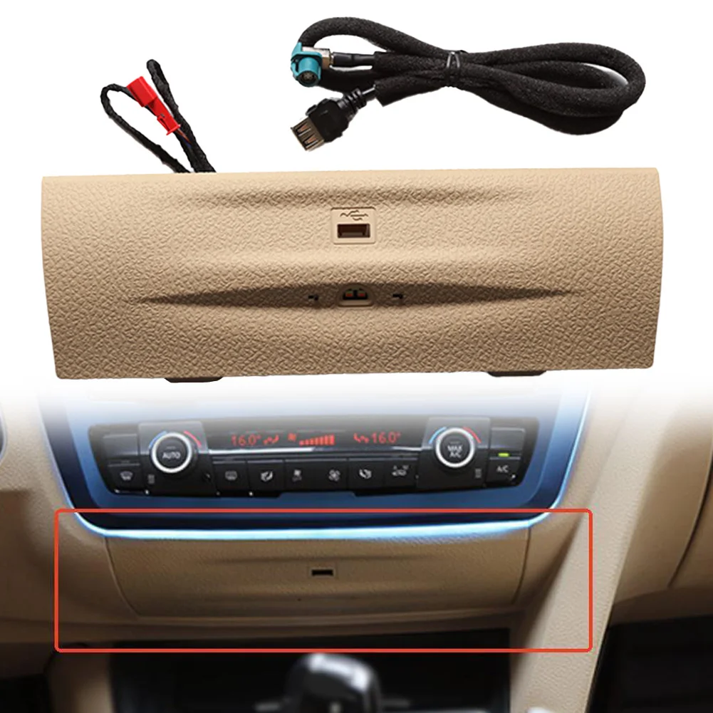 

Car Interior Upgrade Black USB Cover Plate Dashboard Ambient Light Cover Usb Plate Easy Installation ABS Material