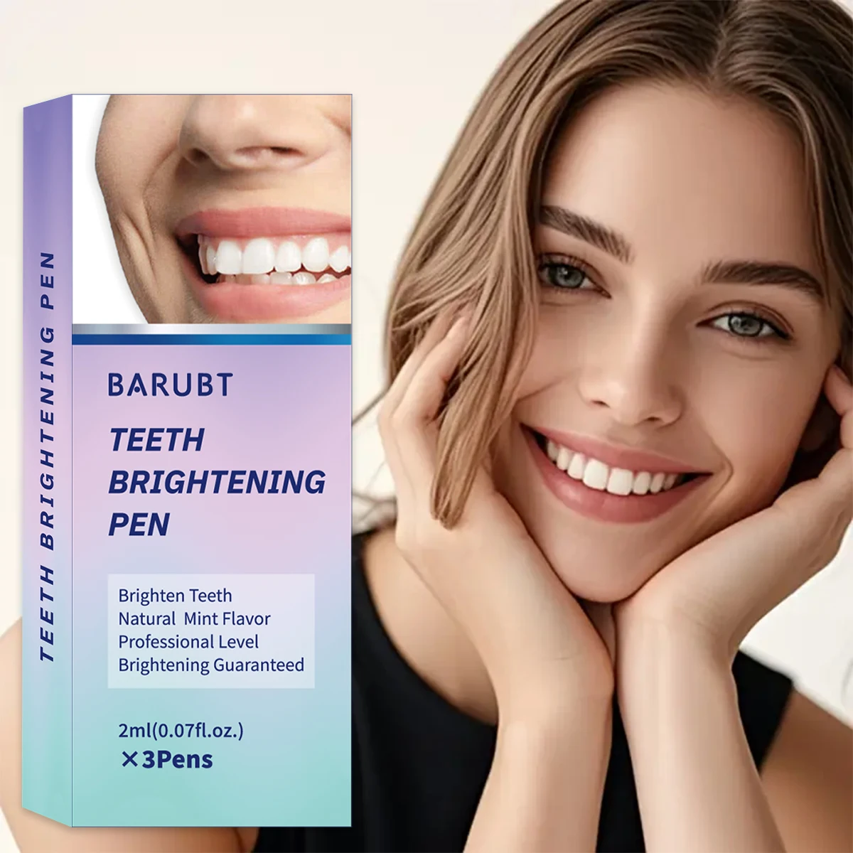 

Mint Flavored Teeth Whitening Gel Pen - Bright Whitening Fresh Tone Whitening Pen Portable and Easy to Use Teeth Cleansing Pen