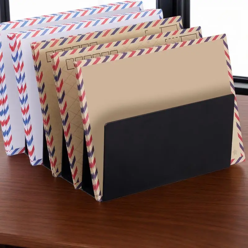 แฟ้มออแกไนเซอร์สําหรับโต๊ะ Anti-SLIP แนวตั้ง Layered Desktop ผู้ถือแฟ้มอเนกประสงค์ฉัตรองค์กรสําหรับ Home Study Room