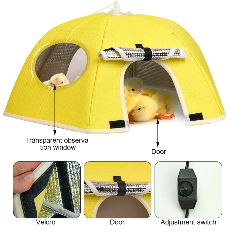 4Types Electric Chick Brooder Heating Cover Chick Cage Heater Chicken Warmer Chicken Drooder Device