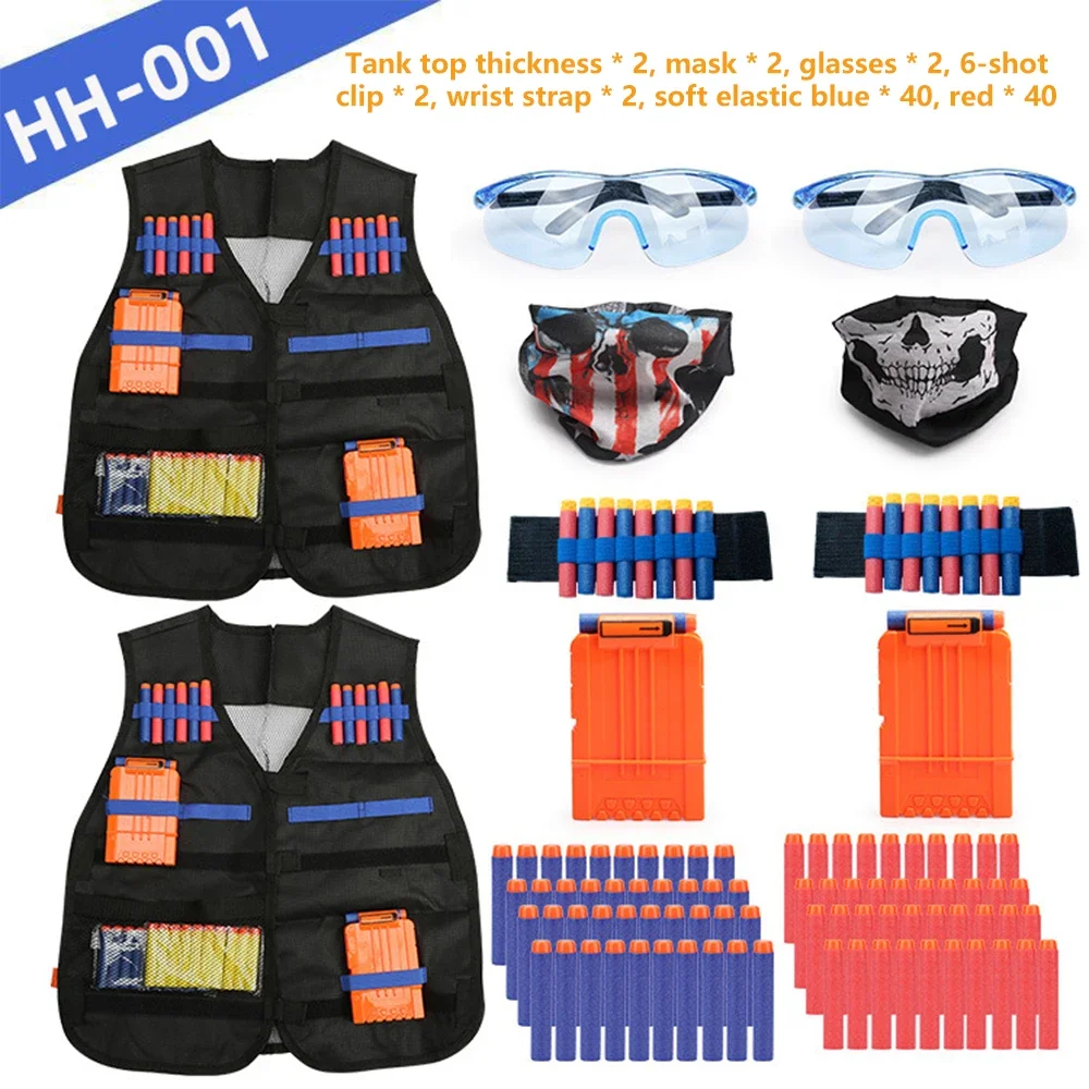 NEW Kids Tactical Vest Suit Kit Set for Nerf N-Strike Elite Series Outdoor Game Kids Tactical Vest Holder Kit Accessories Toys