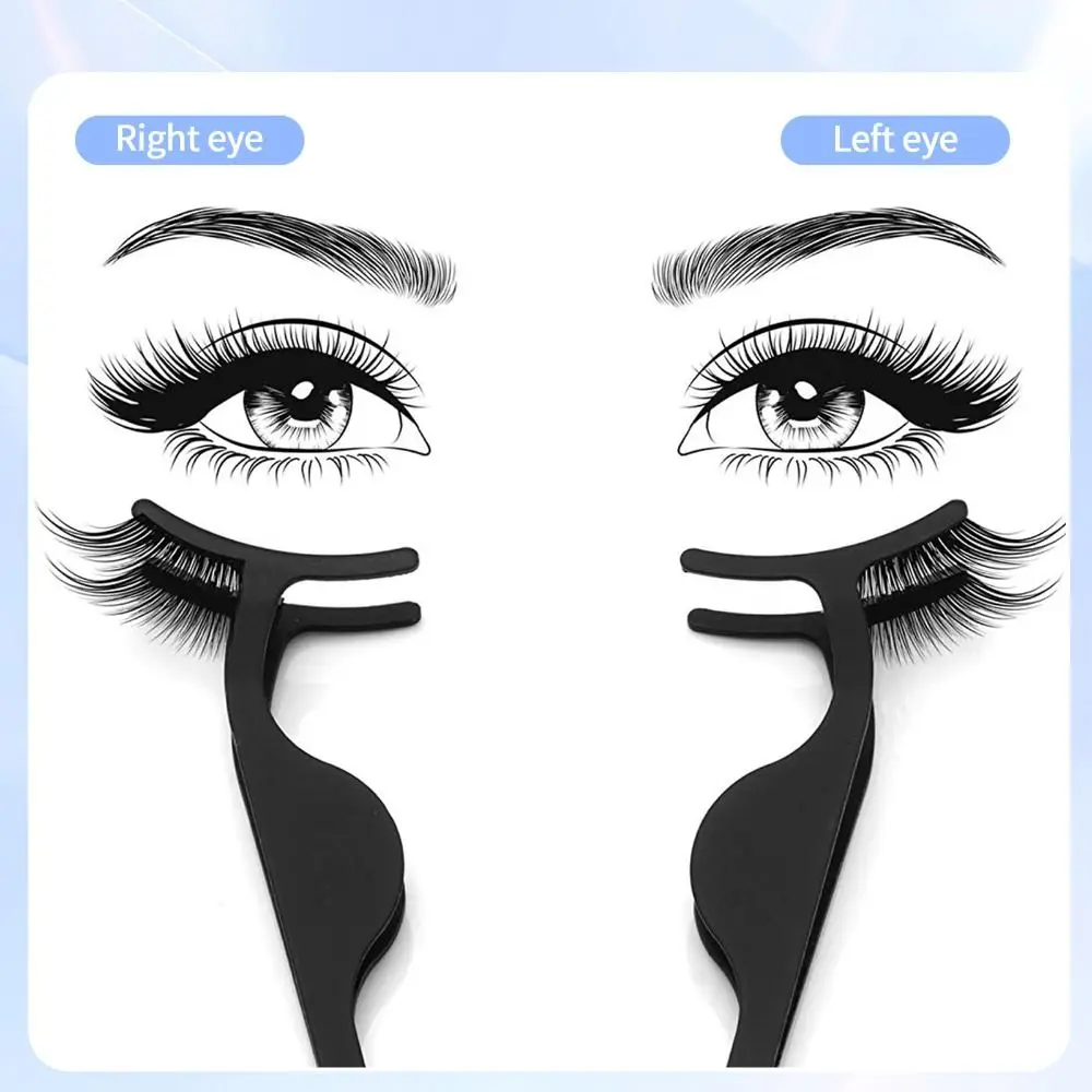 8Pcs 2 Magnet False Eyelashes Invisible Natural Magnetic Lashes Makeup 3D Faux Mink Eyelash with Tweezer Magnet Eye Lashes Thick