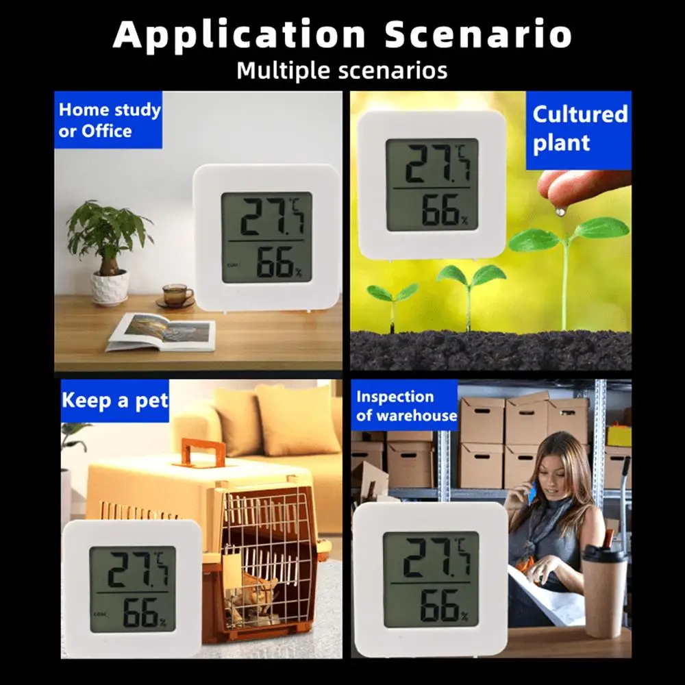 Mini Termômetro Interior com LCD, Temperatura Digital, Higrômetro de Sala, Medidor de Umidade, Sensor, G7n5