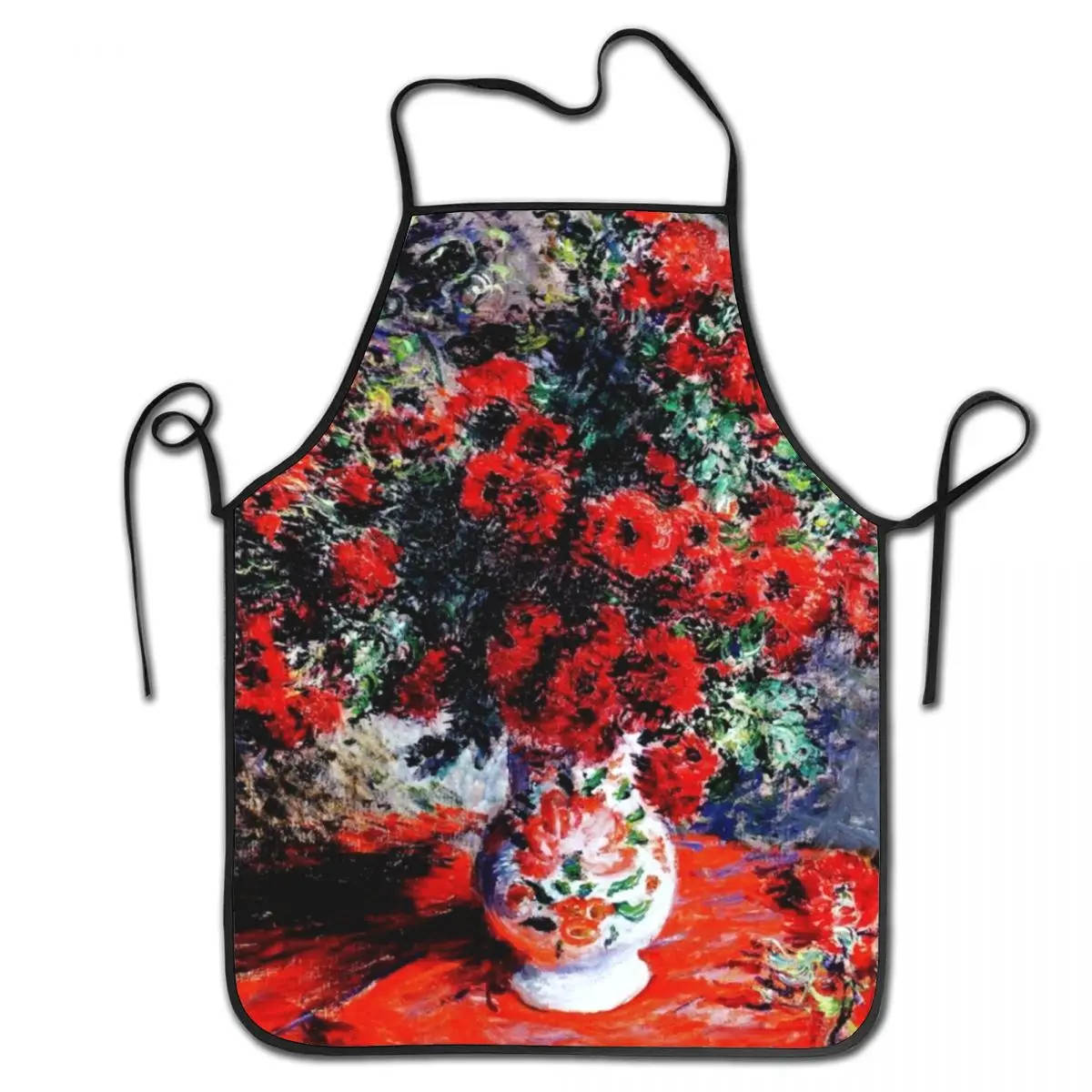 Claude Monet Chrysanthemums Floral Fine Art Bib Apron Women Men Unisex Kitchen Chef Tablier Cuisine for Cooking Baking Painting