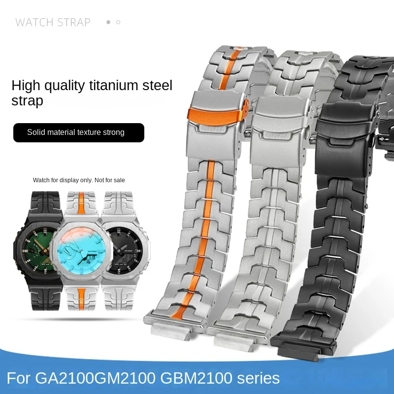 GA2100 high-quality titanium strap for Casioak 5611 GA-2100 GM2100 GBM-2100 modified watchband ga2100 gm2100 gbm2100 Bracelet - Image 2
