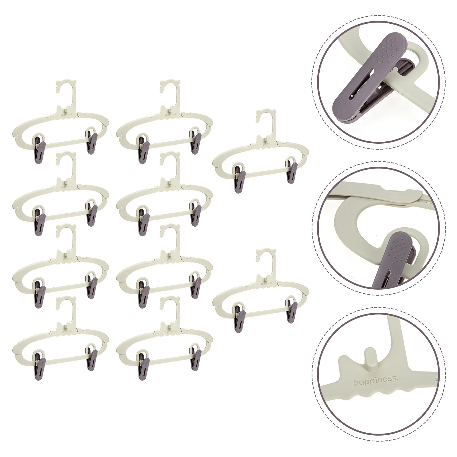 

1 set Retractable Clothes Hangers Adjustable Plastic Hanger Household Clothing Organizer Closet Storage Tool