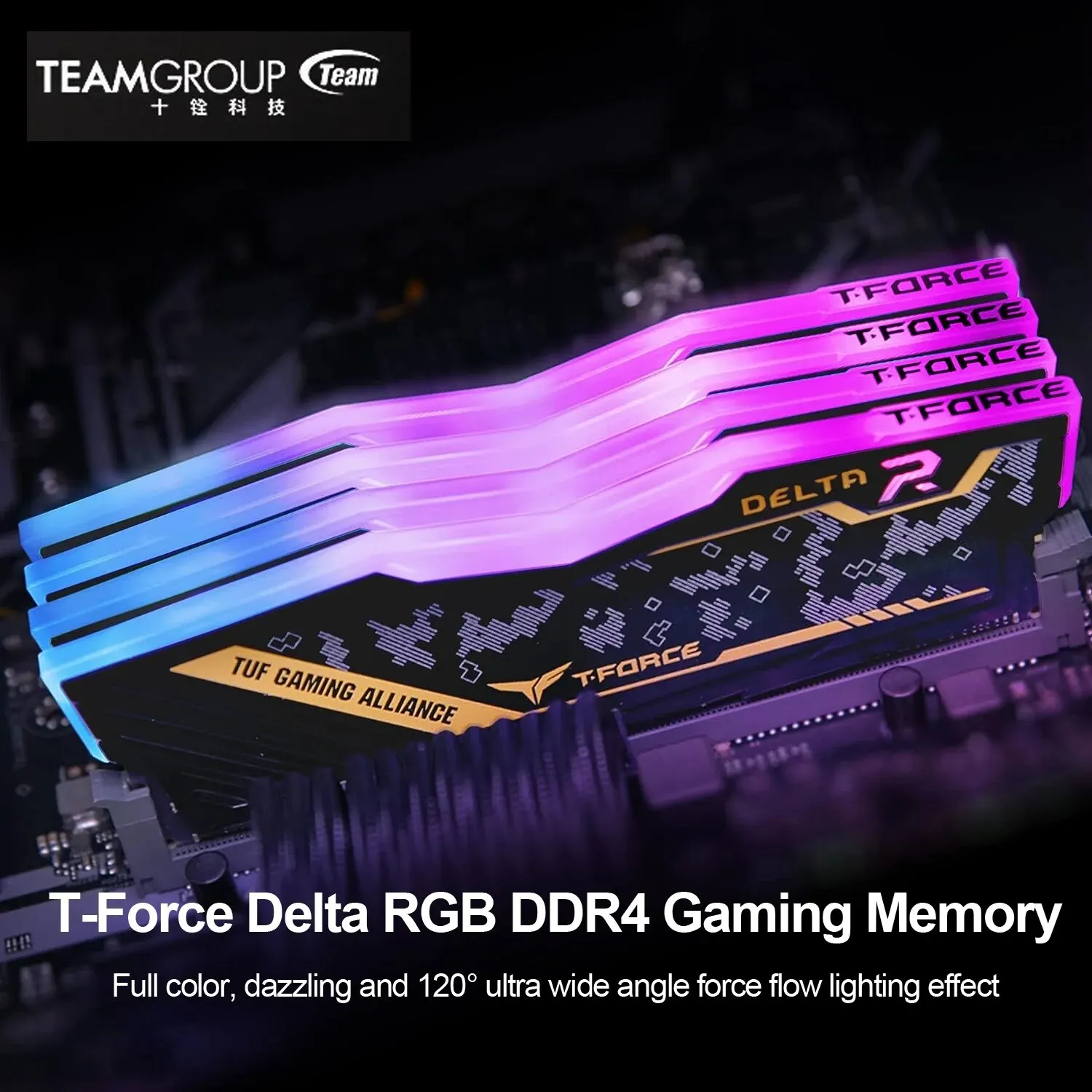 TEAMGROUP T-Force Delta RGB DDR4 16GB 8GB 3200MHz 3600MHz Desktop Memory Module Ram