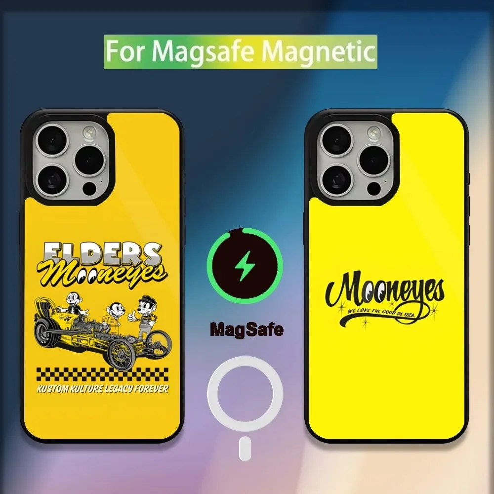 

Модный брендовый чехол для телефона M-Mooneyes для iPhone 16,15,14,13,12,11, Plus, Pro, Max, Mini Magsafe с магнитной беспроводной зарядкой
